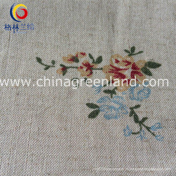 Tecido de linho de algodão tecido de impressão para vestuário de mulher (GLLML131)